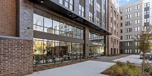 Exterior view of The Jolly Roger community in Greenville, NC near ECU