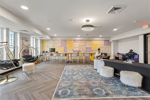 Relax with friends in the Resident Lounge