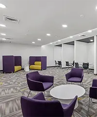 East Carolina University students together at a group study table