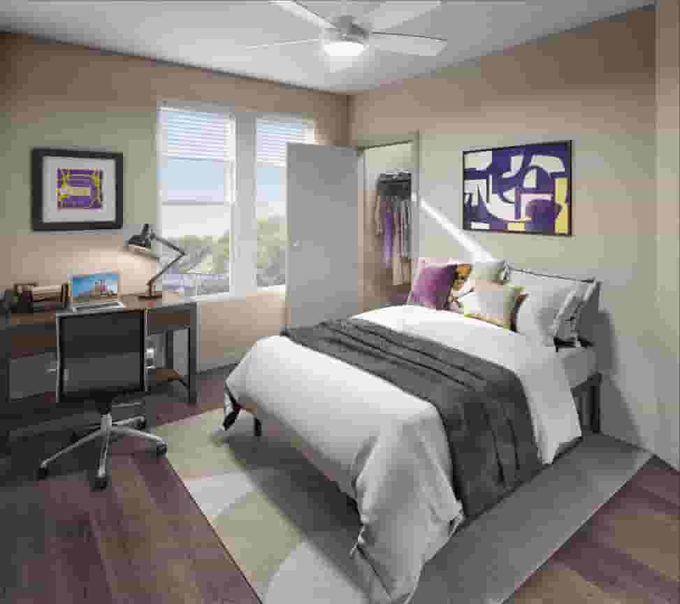 Student bedroom for ECU students in Greenville